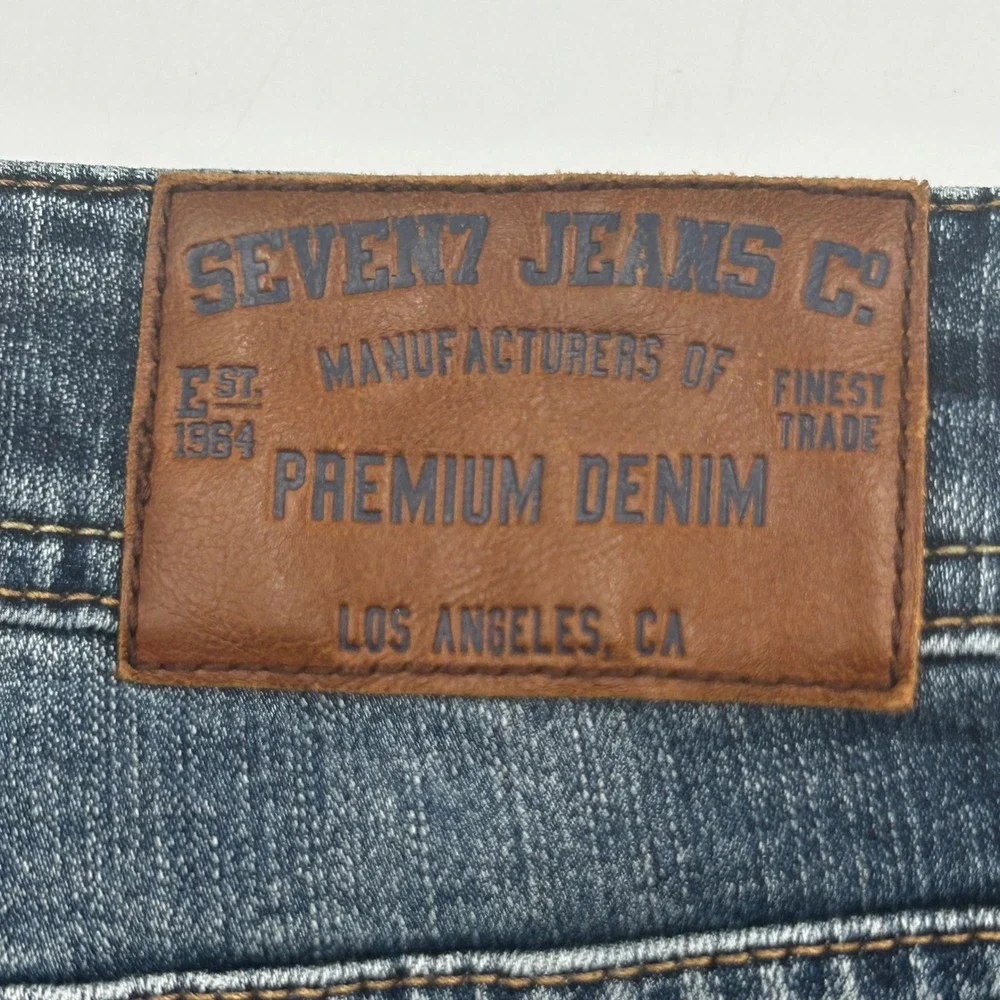 Seven7 Straight Fit Jeans Brown Tint Mens 34x32 SN1364 Denim EUC